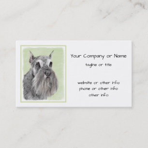 Schnauzer (Giant, Standard) Painting - Dog Art Business Card