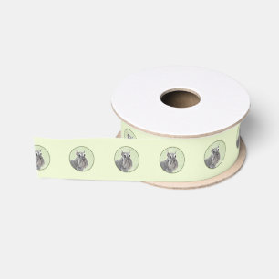 Schnauzer (Giant, Standard) Painting - Dog Art Grosgrain Ribbon