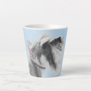 Schnauzer (Giant, Standard) Painting - Dog Art Latte Mug