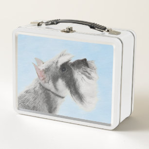 Schnauzer (Giant, Standard) Painting - Dog Art Metal Lunch Box