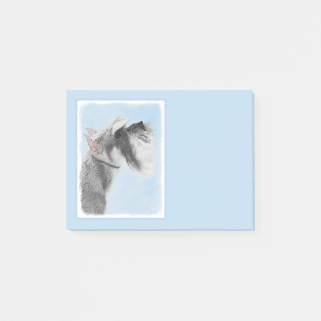 Schnauzer (Giant, Standard) Painting - Dog Art Post-it Notes (Front)