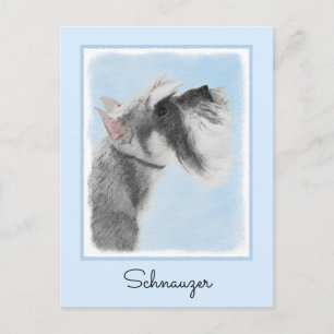Schnauzer (Giant, Standard) Painting - Dog Art Postcard