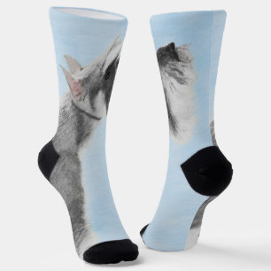 Schnauzer (Giant, Standard)  Painting - Dog Art Socks