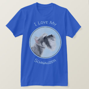 Schnauzer (Giant, Standard) Painting - Dog Art T-Shirt