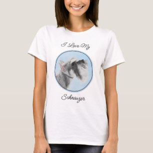 Schnauzer (Giant, Standard)  Painting - Dog Art T-Shirt