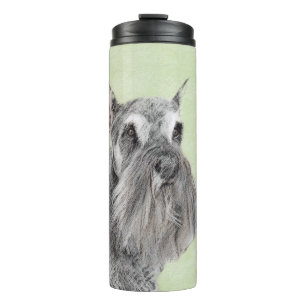 Schnauzer (Giant, Standard) Painting - Dog Art Thermal Tumbler