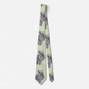 Schnauzer (Giant, Standard) Painting - Dog Art Tie