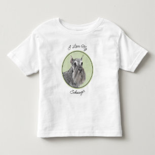 Schnauzer (Giant, Standard) Painting - Dog Art Toddler T-Shirt