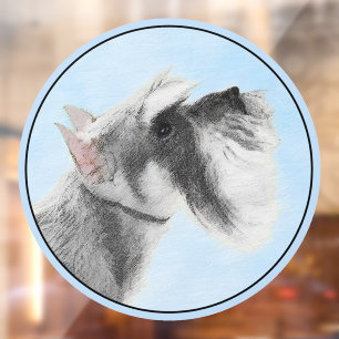 Schnauzer (Giant, Standard)  Painting - Dog Art Window Cling