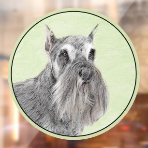 Schnauzer (Giant, Standard) Painting - Dog Art Window Cling
