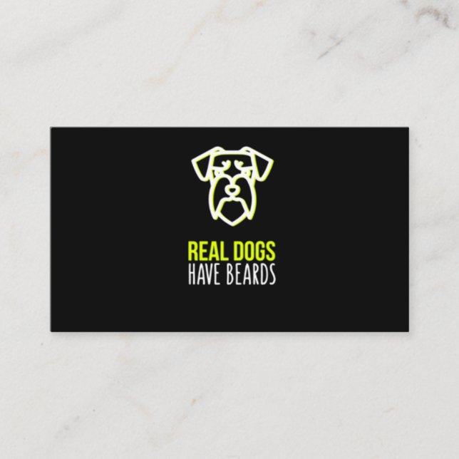 Schnauzer Gift | Real Dogs Have Beards Business Card (Front)
