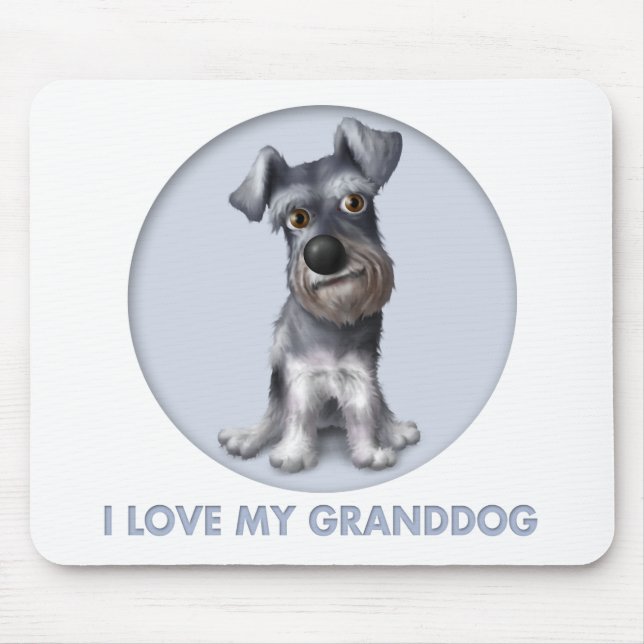 Schnauzer Granddog Mouse Mat (Front)