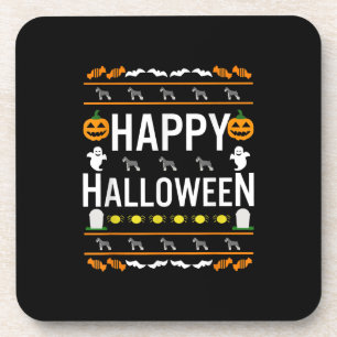 Schnauzer Halloween Lazy Ugly Costume Dog T-Shirt. Coaster