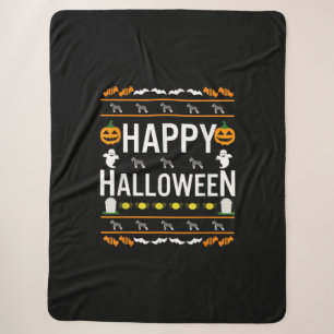 Schnauzer Halloween Lazy Ugly Costume Dog T-Shirt. Sherpa Blanket