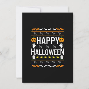 Schnauzer Halloween Lazy Ugly Costume Dog T-Shirt. Thank You Card