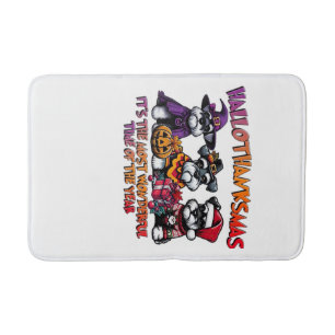 Schnauzer Halloween Thanksgiving Christmas Classic Bath Mat