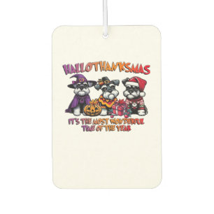 Schnauzer Halloween Thanksgiving Christmas Classic Car Air Freshener