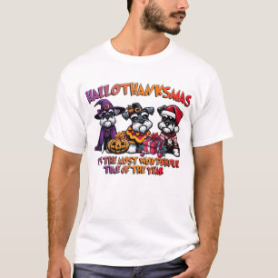 Schnauzer Halloween Thanksgiving Christmas Classic T-Shirt