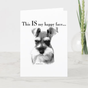 Schnauzer Happy Face Card