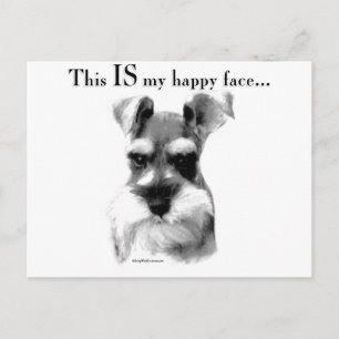 Schnauzer Happy Face Postcard