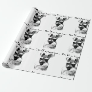 Schnauzer Happy Face Wrapping Paper
