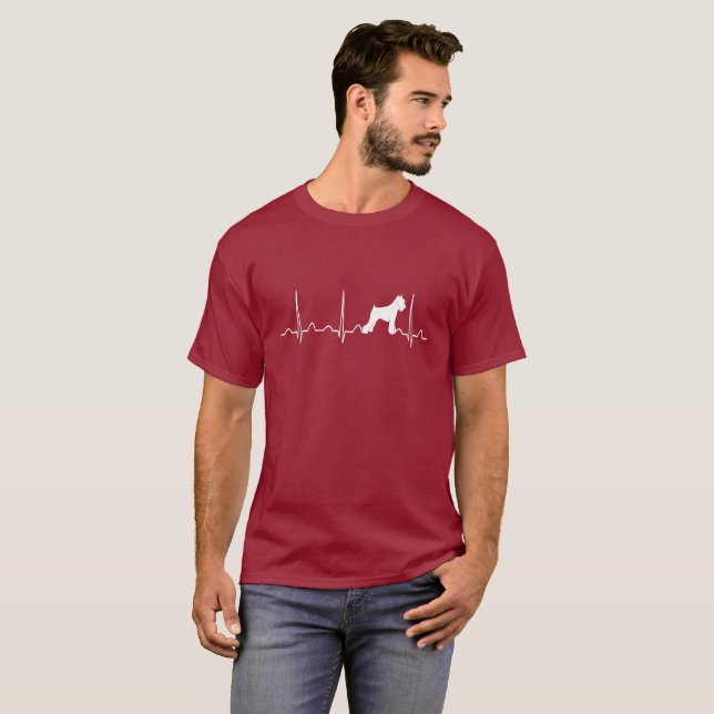 Schnauzer Heartbeat T-Shirt (Front Full)