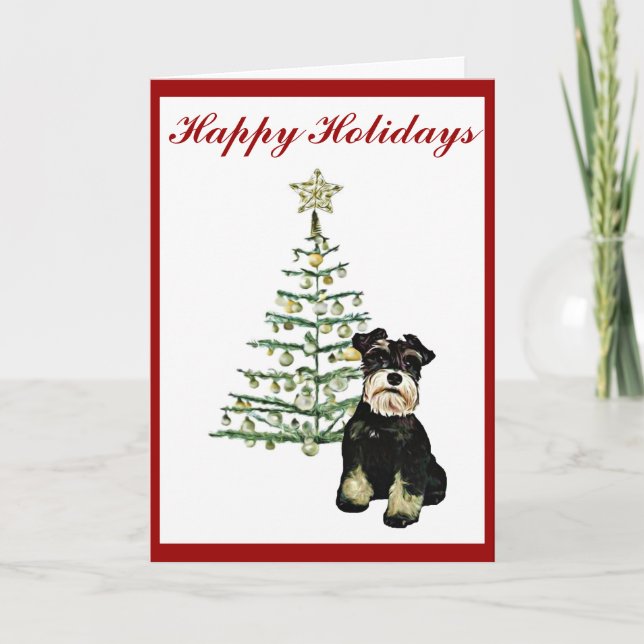 Schnauzer Holiday Card (Front)