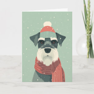 Schnauzer Holiday Greeting Card