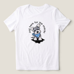Schnauzer Just Here For Snacks T-Shirt Tri-Blend Shirt