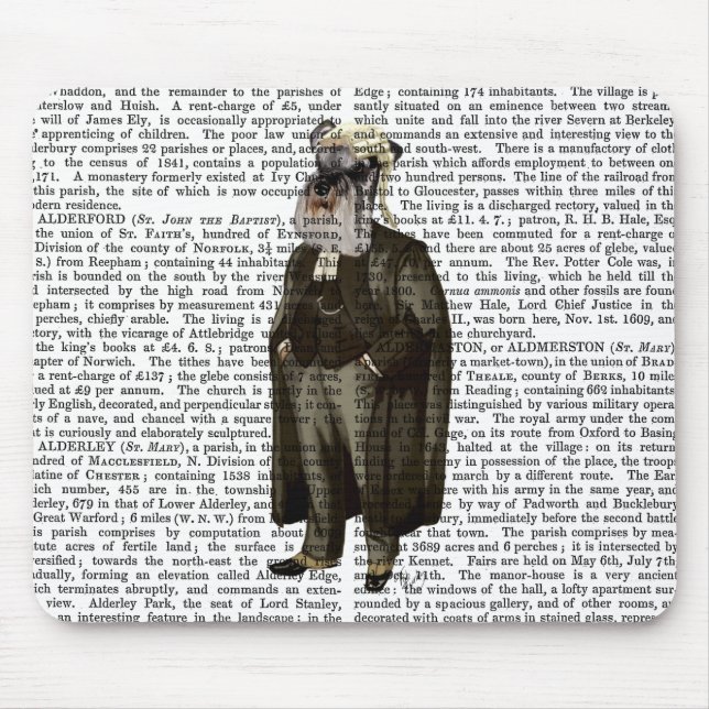 Schnauzer Lawyer Mouse Mat (Front)