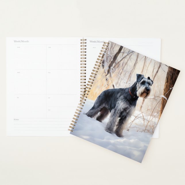 Schnauzer Let It Snow Christmas Planner (Display)