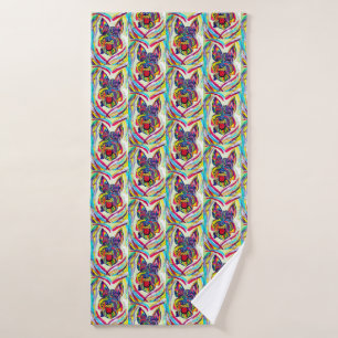 Schnauzer Love Bath Towel