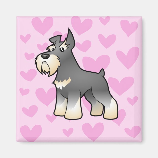 Schnauzer Love Magnet (Front)