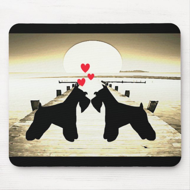 Schnauzer Love Mouse Mat (Front)