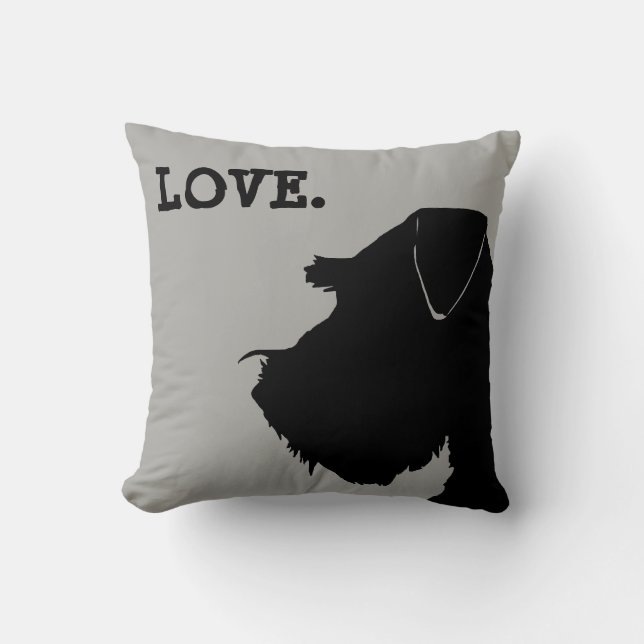 Schnauzer LOVE Pillow (Front)