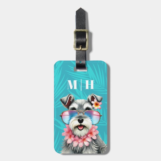 Schnauzer Luggage Tags (Front Vertical)