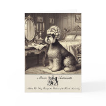 Schnauzer Marie Antoinette Folded Greeting Card