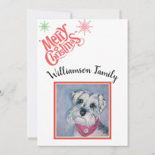 Schnauzer Merry Christmas Holiday Card