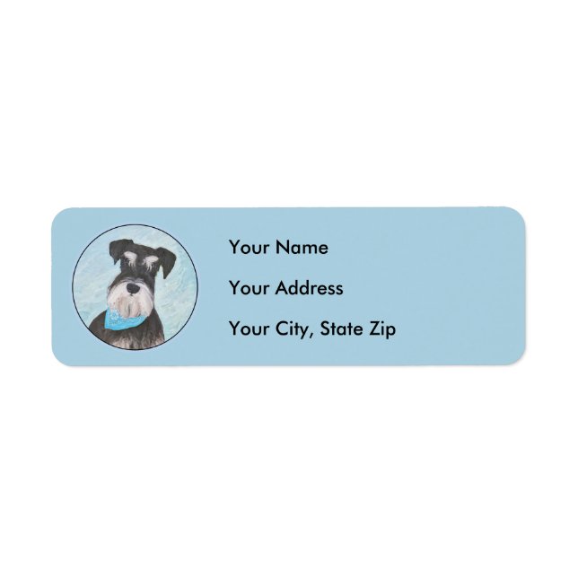 Schnauzer (Miniature) Painting - Cute Original Dog (Front)