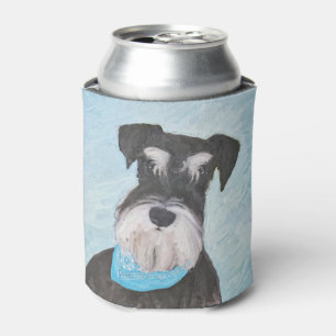 Schnauzer (Miniature) Painting - Cute Original Dog Can Cooler