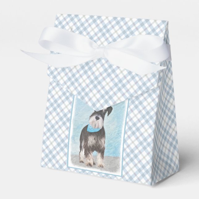 Schnauzer (Miniature) Painting - Cute Original Dog Favour Box (Front Side)