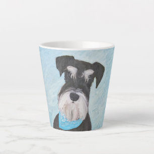 Schnauzer (Miniature) Painting - Cute Original Dog Latte Mug