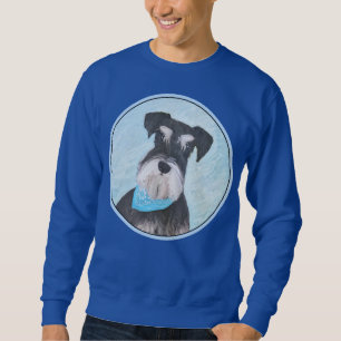 Schnauzer (Miniature) Painting - Cute Original Dog Sweatshirt