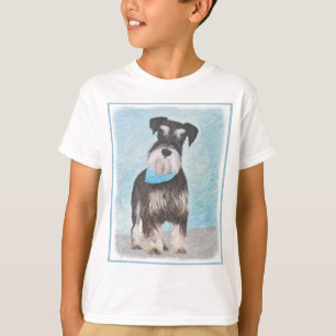 Schnauzer (Miniature) Painting - Cute Original Dog T-Shirt