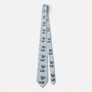 Schnauzer (Miniature) Painting - Cute Original Dog Tie