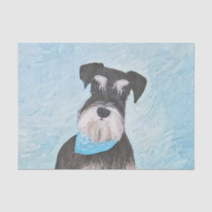 Schnauzer (Miniature) Painting - Cute Original Dog Tissue Paper