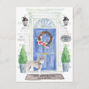 Schnauzer Moving Announcement Postcard
