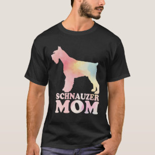 Schnauzer Mum Colourful Schnauzer  Dog Mum Mothers T-Shirt