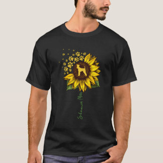 Schnauzer Mum Sunflower Schnauzer Lover Gifts Dog T-Shirt