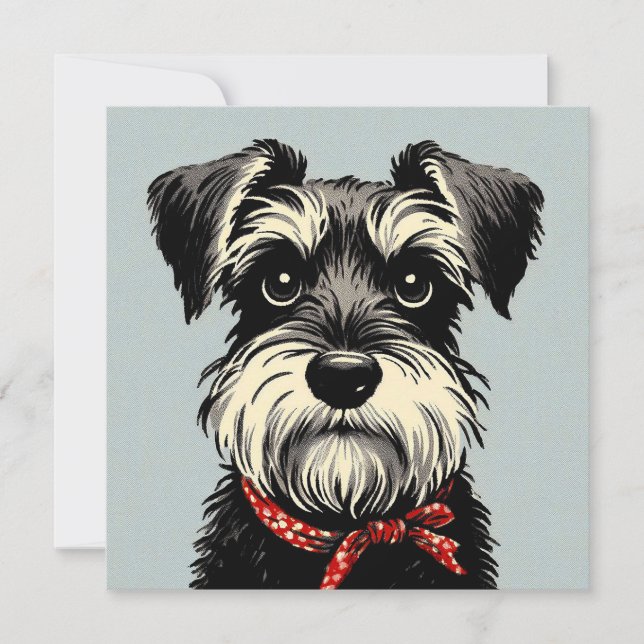 Schnauzer Note Card (Front)